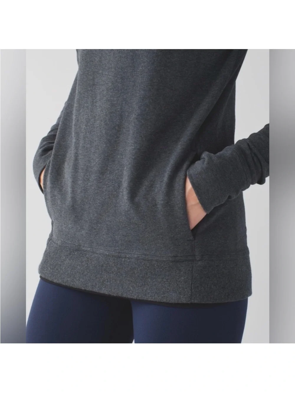 Lululemon Womens Stress Less Hoodie Heathered Dark Gray - Picture 14 of 16